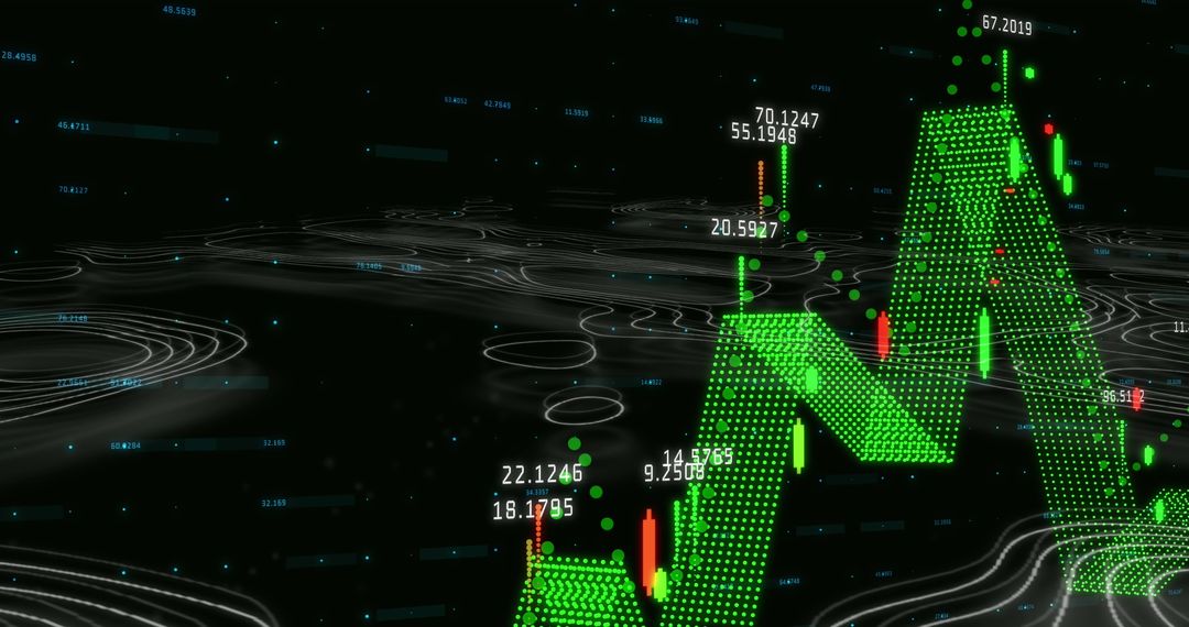 Abstract Digital Finance and Global Economy Data Visualization