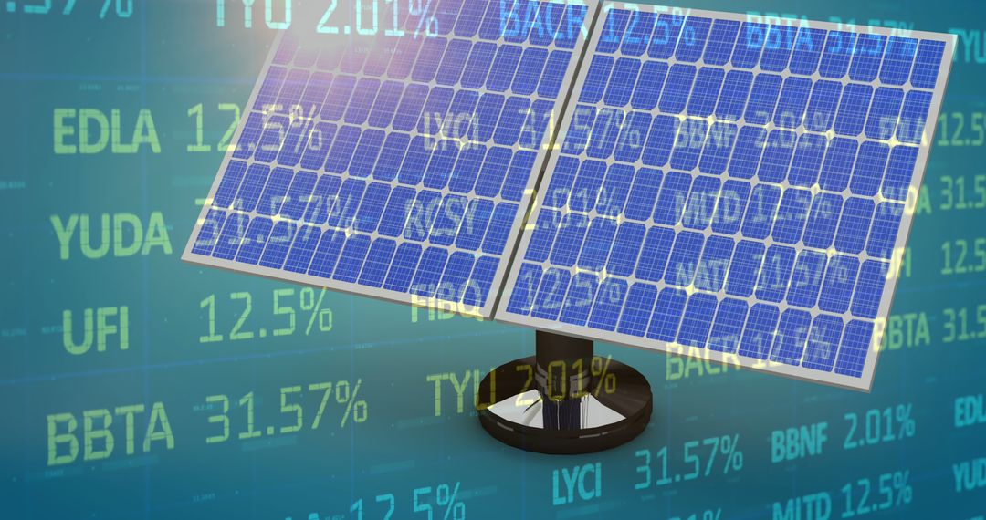 Solar Panel Display on Financial Trading Interface