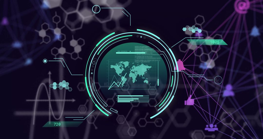 Futuristic Global Data and Scientific Connections Concept