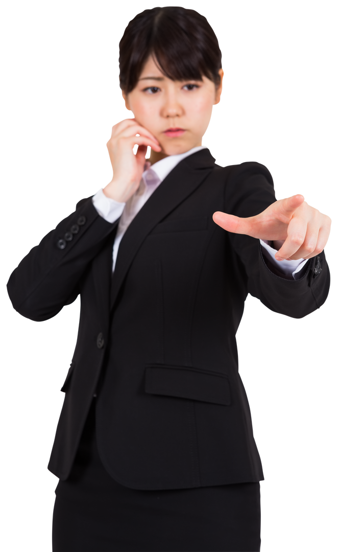 Asian Businesswoman in Gesture on Transparent Background - Download Free Stock Images Pikwizard.com