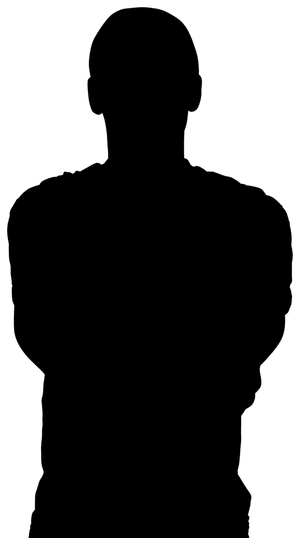 Digital Silhouette of Man on Transparent Background