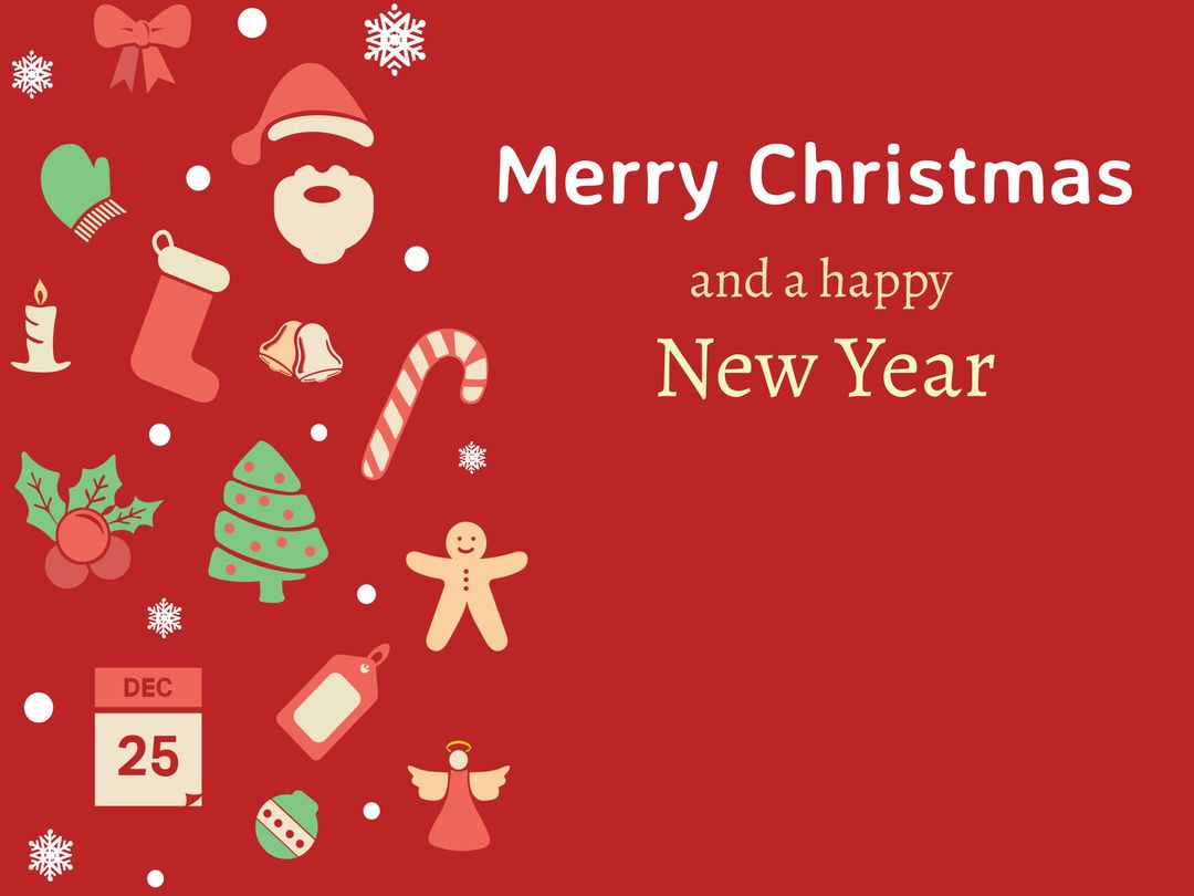 Joyful Christmas Greeting with Festive Symbols
