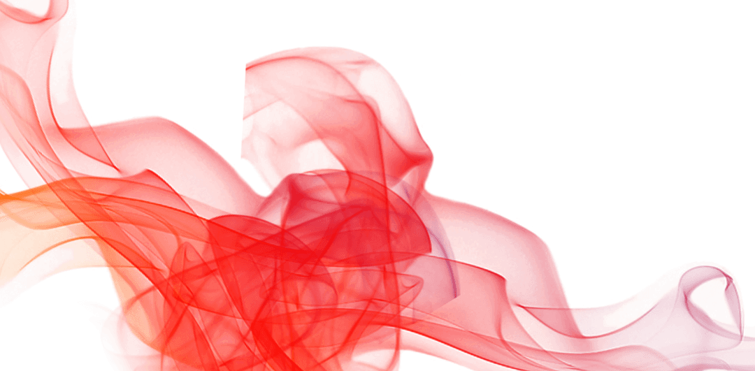 Vivid Red Abstract Shapes on Transparent Background