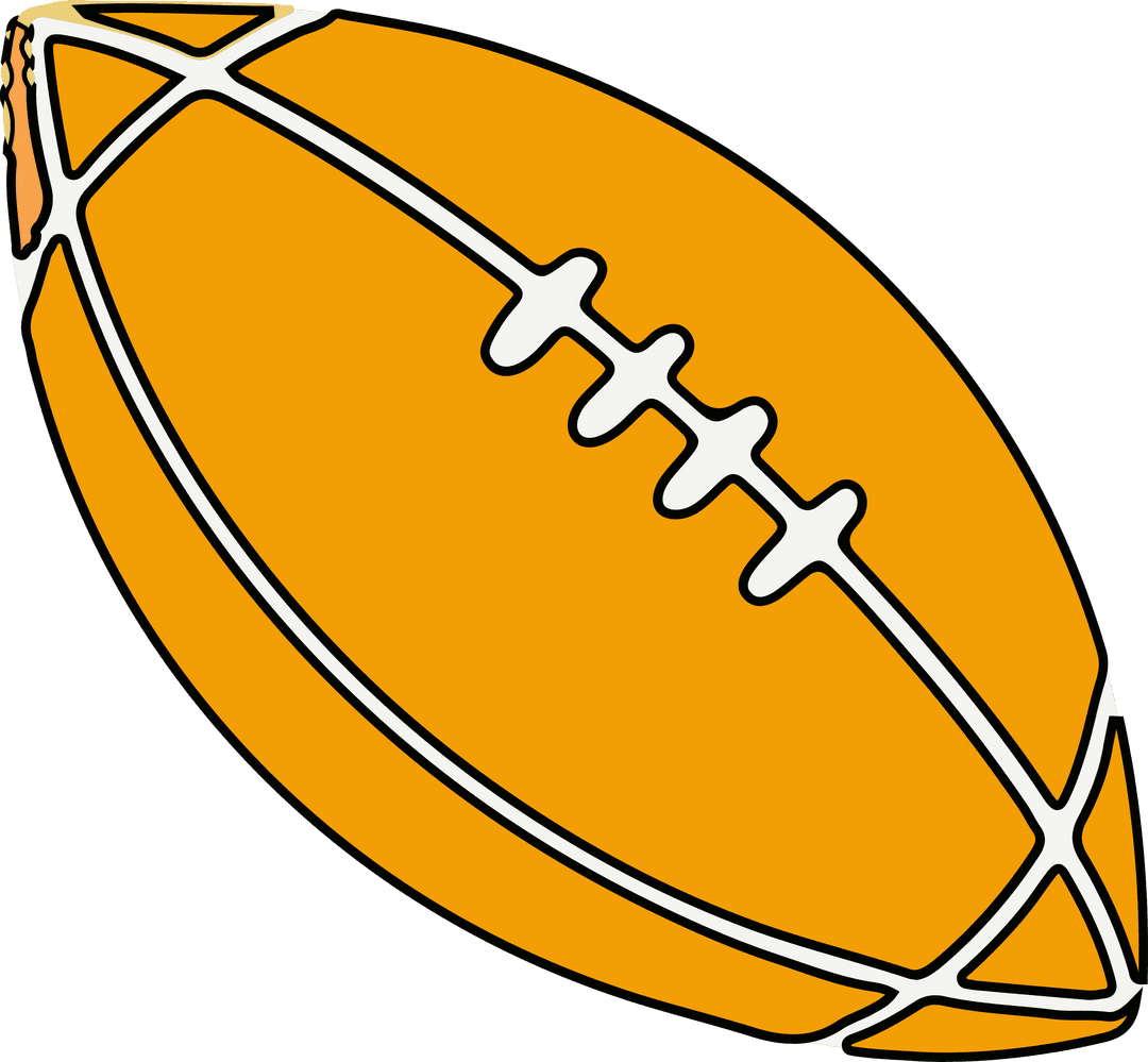 Stylized Transparent American Football on White Background