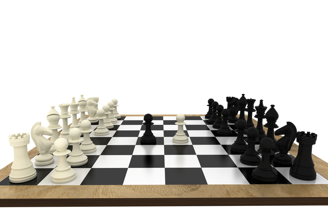 Transparent Black White Chess Pieces on Board High Angle View - Download Free Stock Images Pikwizard.com