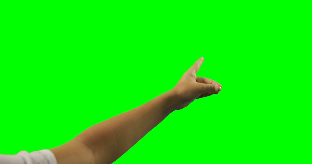 Extended Arm Pointing Gesture Isolated on Green Screen - Free Images, Stock Photos and Pictures on Pikwizard.com