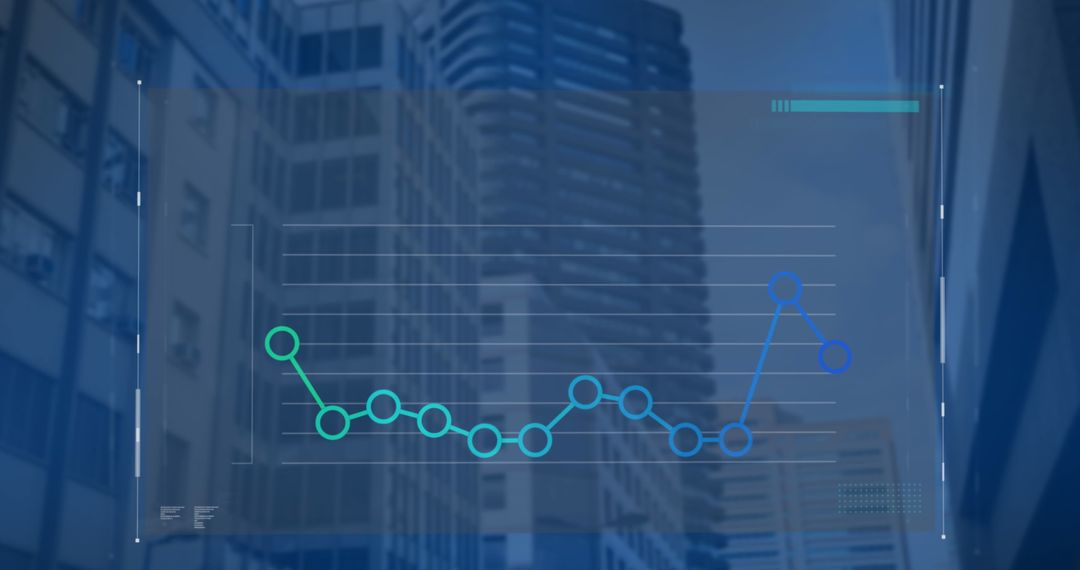 Statistical Data Processing with City Skyline Backdrop