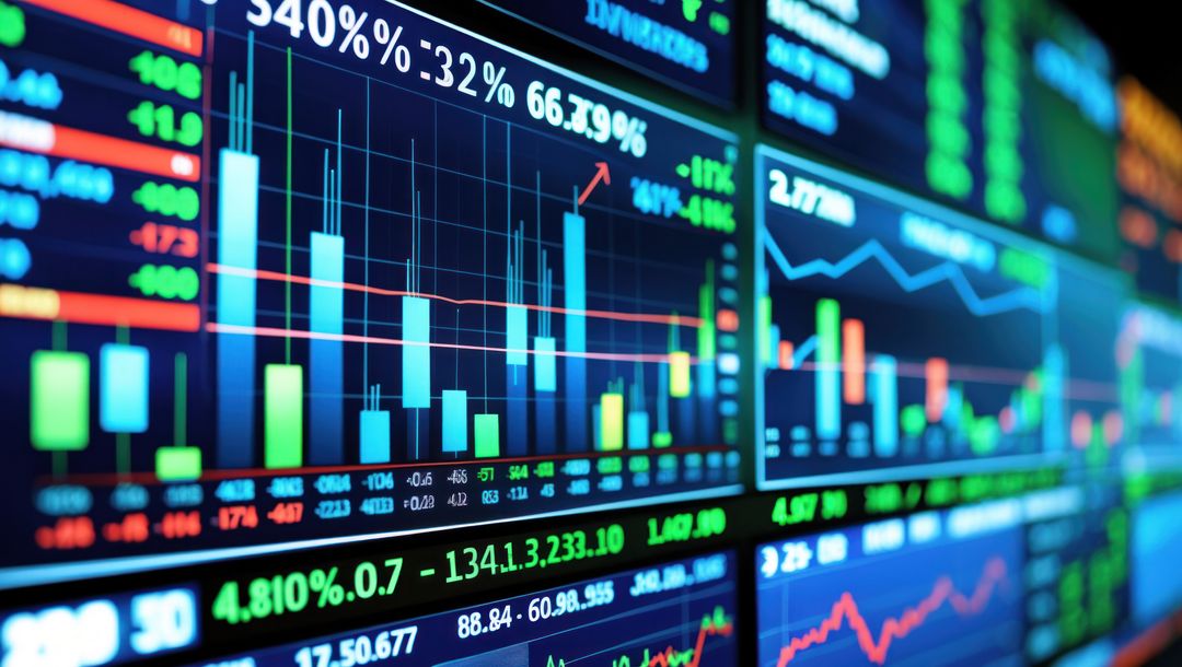 Dynamic Stock Market Data on Hi-Tech LED Monitors