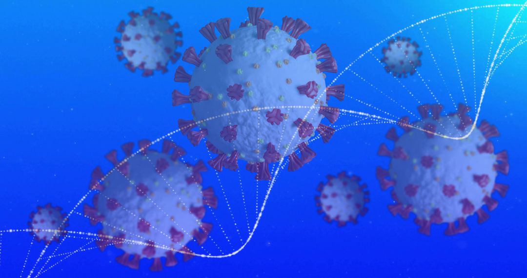 Visual Representation of Viral Particle with Scientific Data Overlay