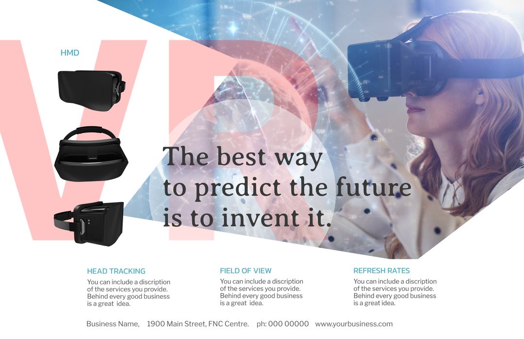 Innovative Virtual Reality Technology with VR Headset Concept