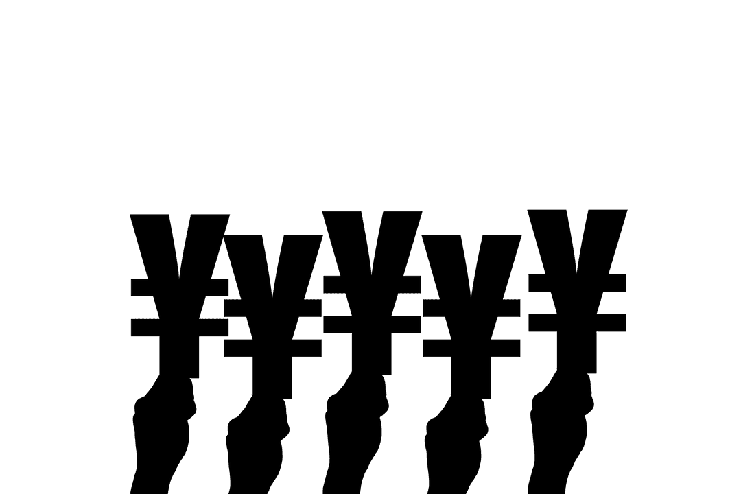 Hands Illustrating Currency Symbols on Transparent Background