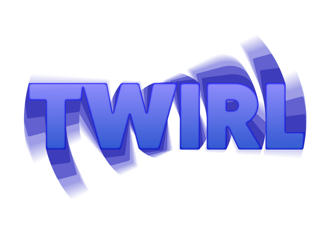 Transparent Blue Twirl Text Banner with Spinning 3D Shadow Effect - Download Free Stock Images Pikwizard.com