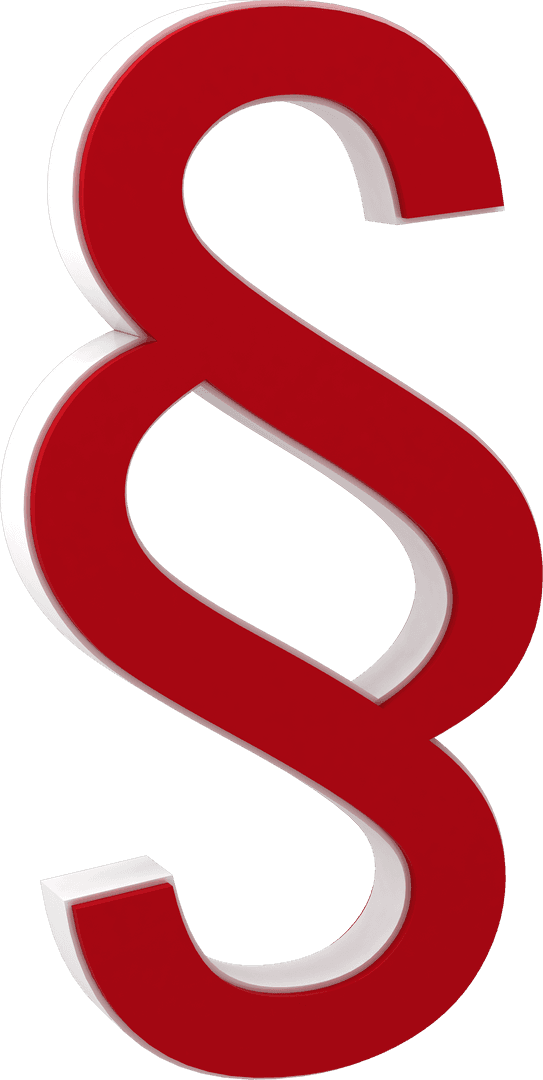 3D Red Section Symbol Icon On Transparent Background