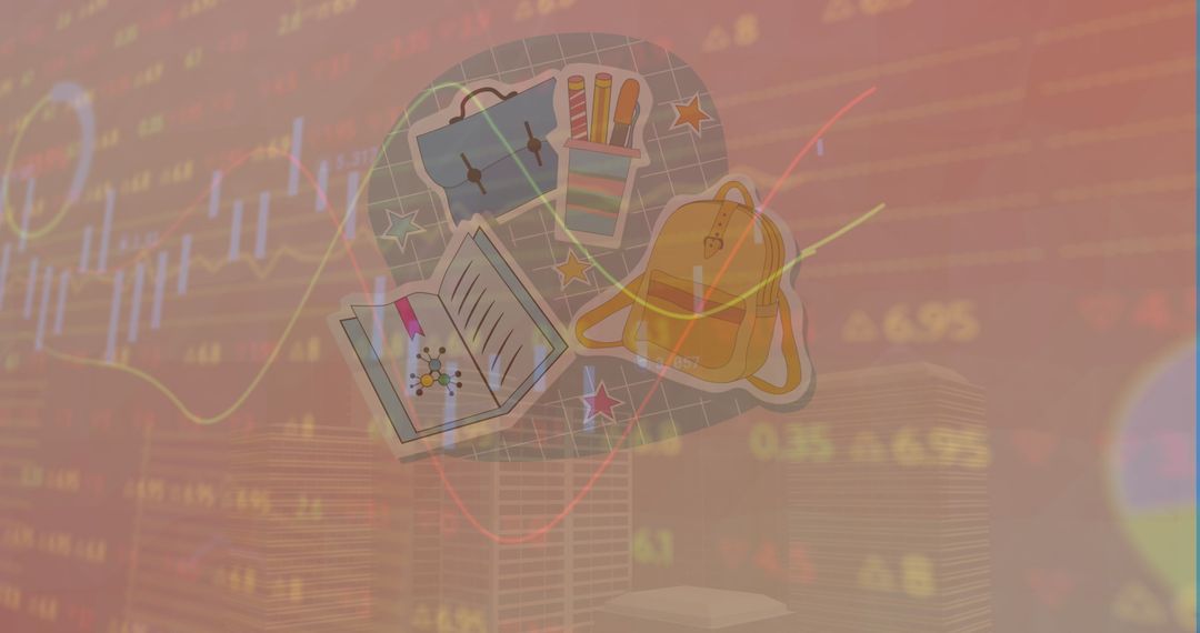 Digital Education and Financial Data Integration Concept