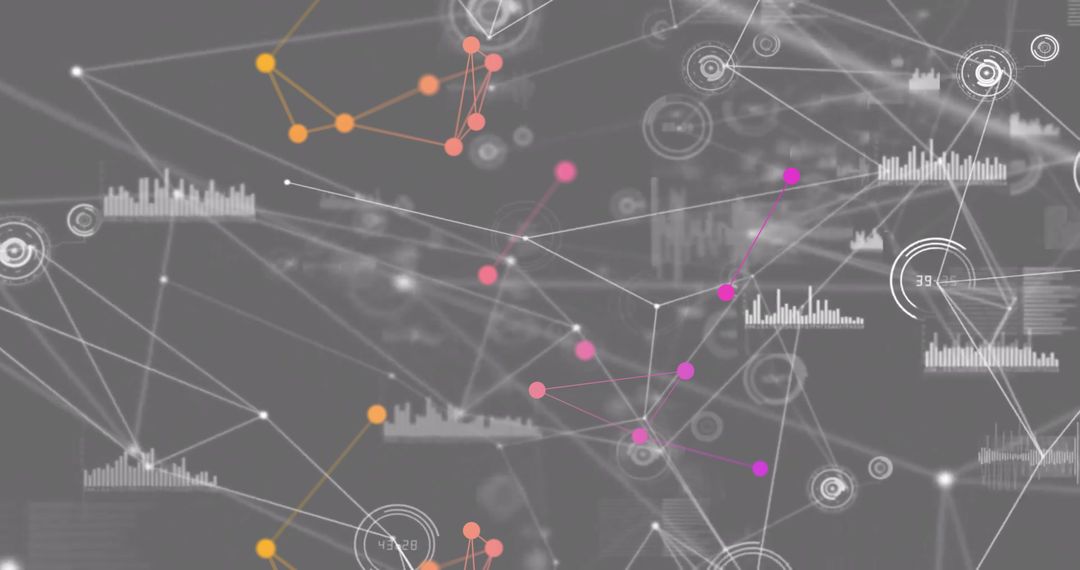 Abstract Digital Network and Data Connections Background