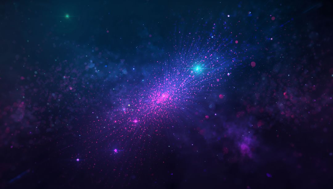 Stunning Cosmic Nebula with Vibrant Particles in Deep Outer Space