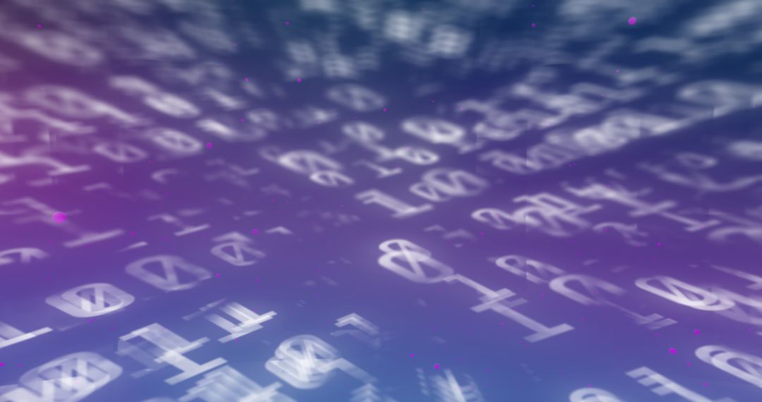 Binary Code Blurred Abstract Background