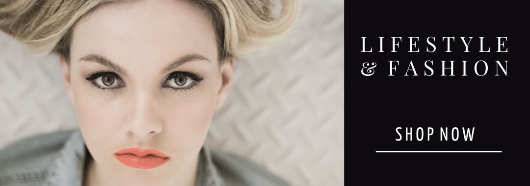 Sophisticated Beauty Model with Bold Makeup for Fashion Advertising