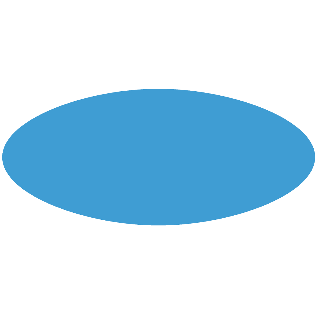 Blue Ellipse Over Transparent Background for Versatile Design Use