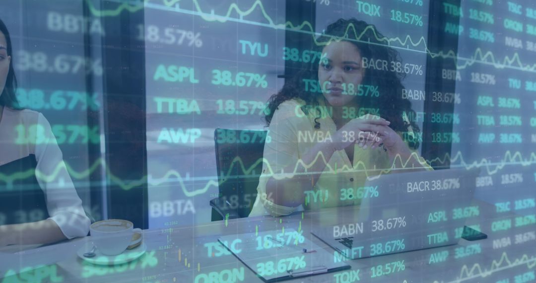 Diverse Female Manager Discussing Stock Market Strategy Overlay