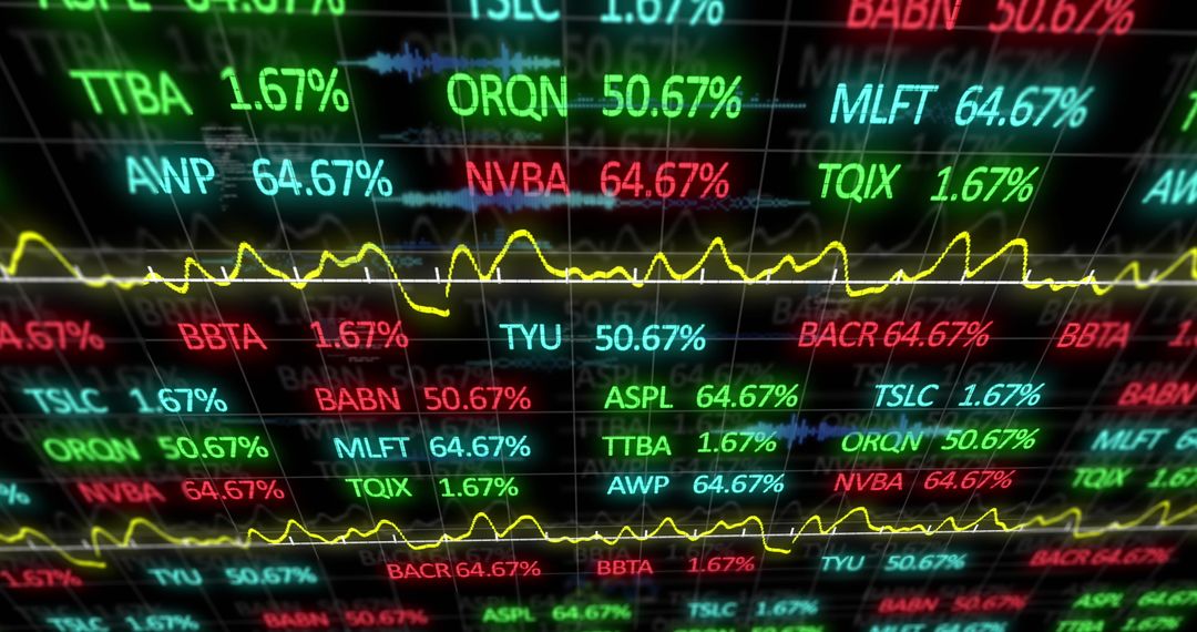 Dynamic Display of Stock Market Statistics - Free Images, Stock Photos and Pictures on Pikwizard.com