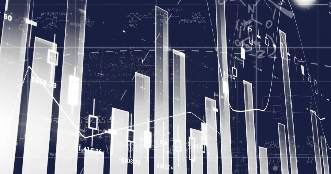 Financial Data Overlays with Mathematical Equations