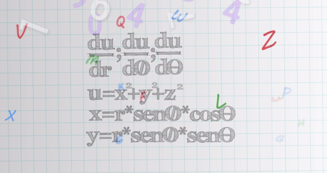 Falling Numbers over Mathematical Equations on Grid Paper