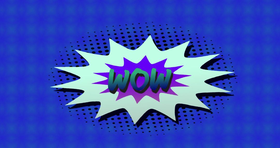 Retro Pop Art WOW Comic Speech Bubble