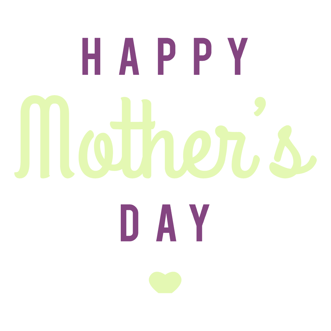 Happy Mother's Day Transparent Celebration Text Design