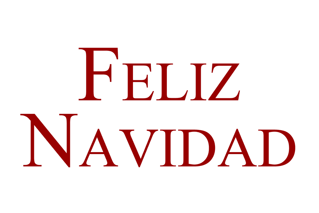 Red Feliz Navidad Text on Transparent Background Vector