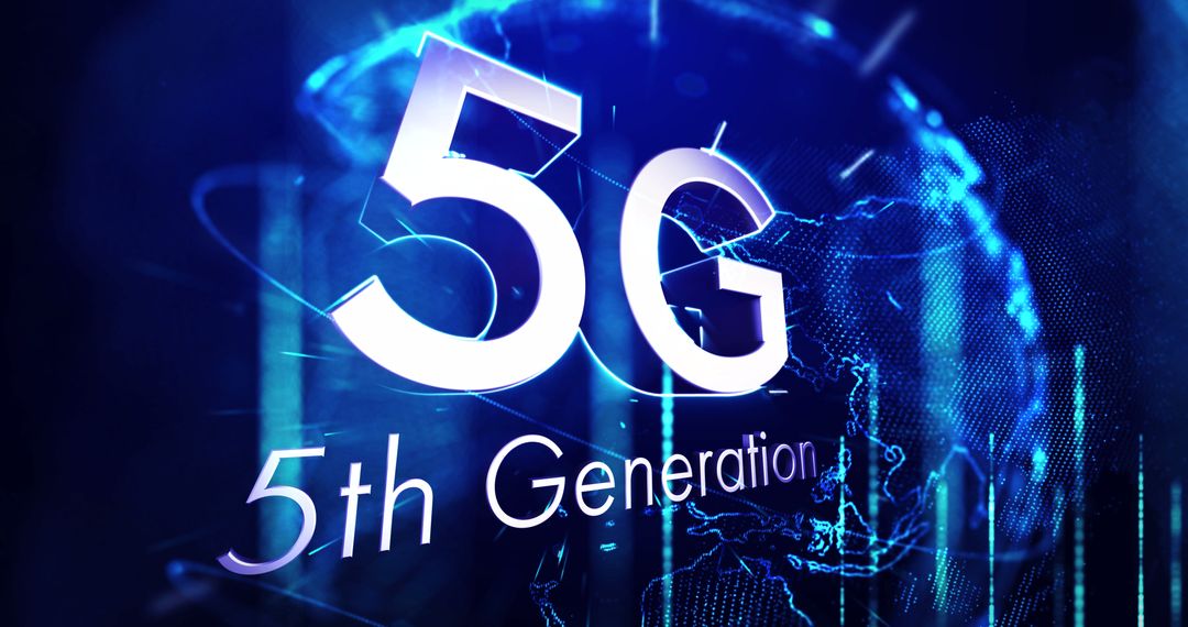 5G 5th Generation Network with Global Connections Background