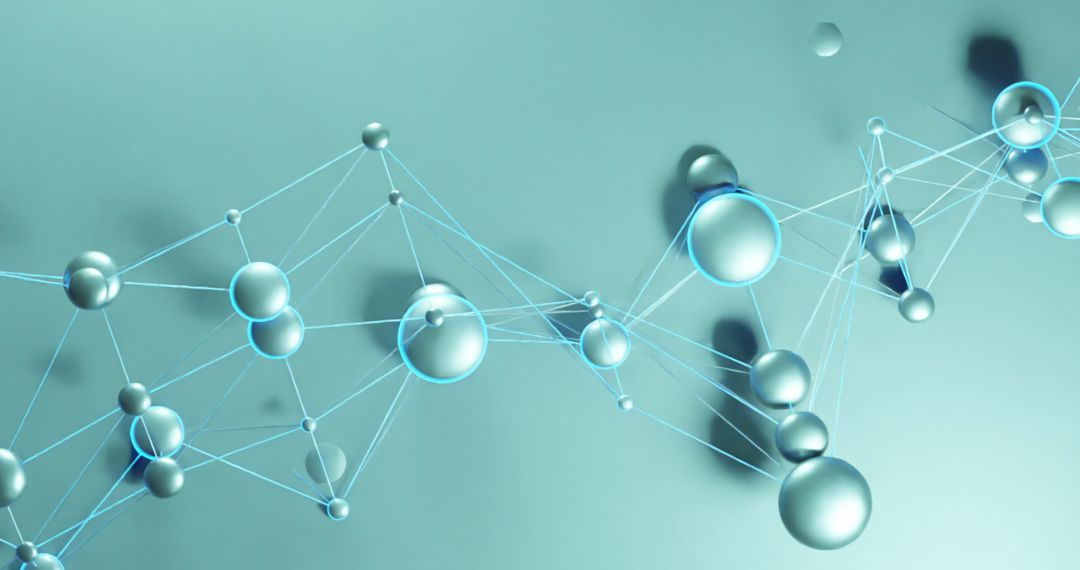 Abstract Network with Floating Spheres Design