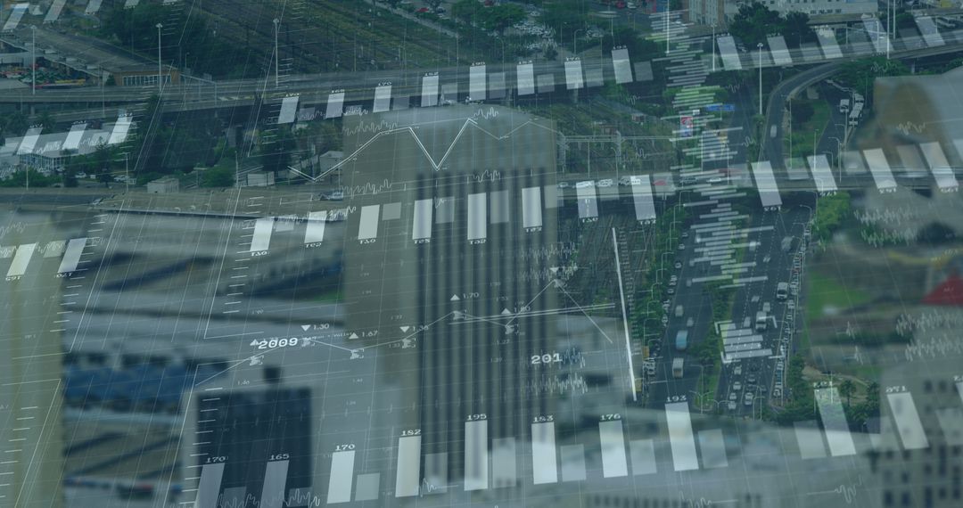 Financial Data Overlays on Urban Landscape