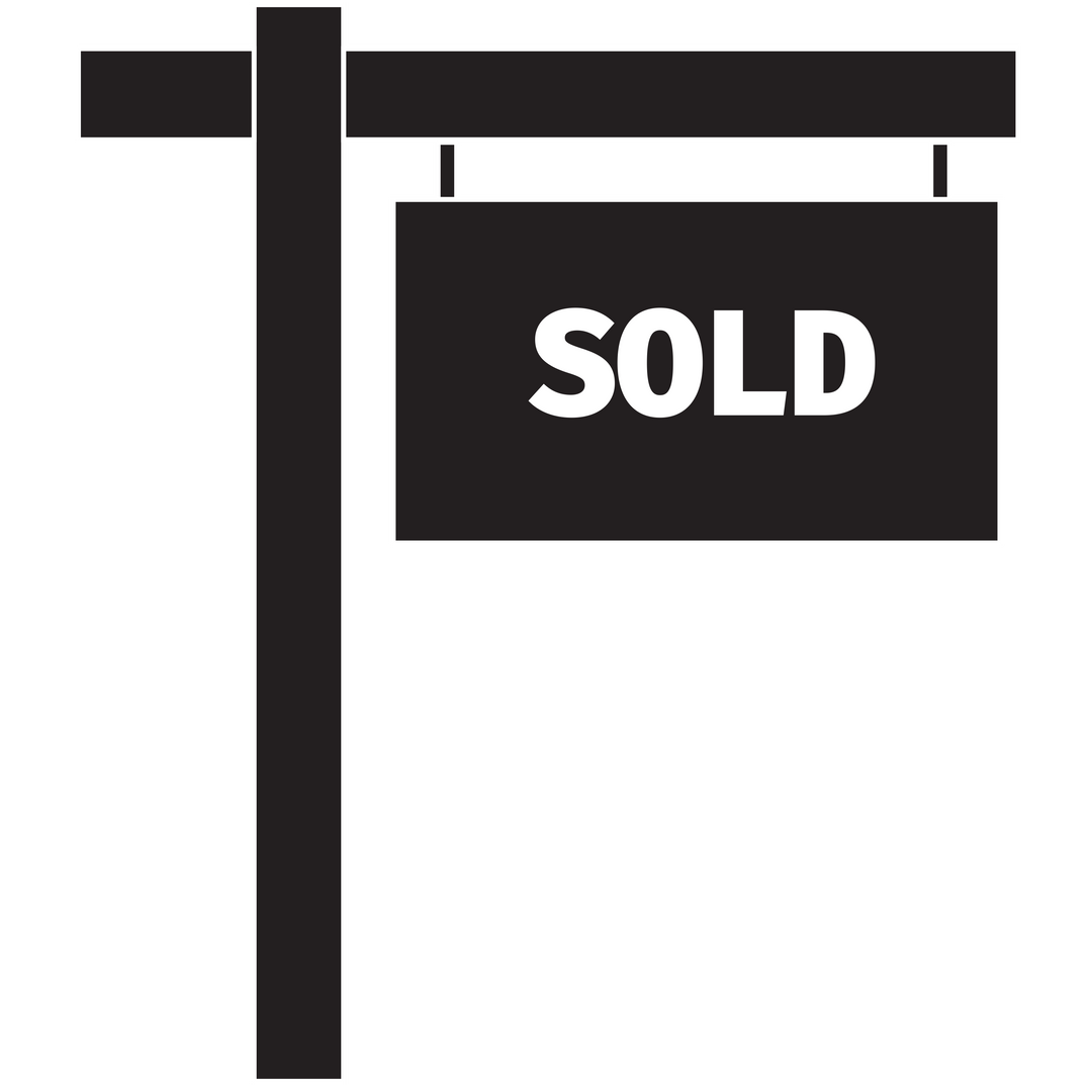 Sold Sign Post Graphic on Transparent Background for Real Estate Use - Download Free Stock Images Pikwizard.com