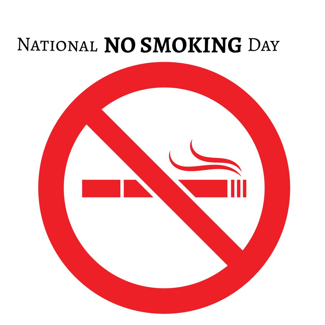Bold No Smoking Sign for National No Smoking Day