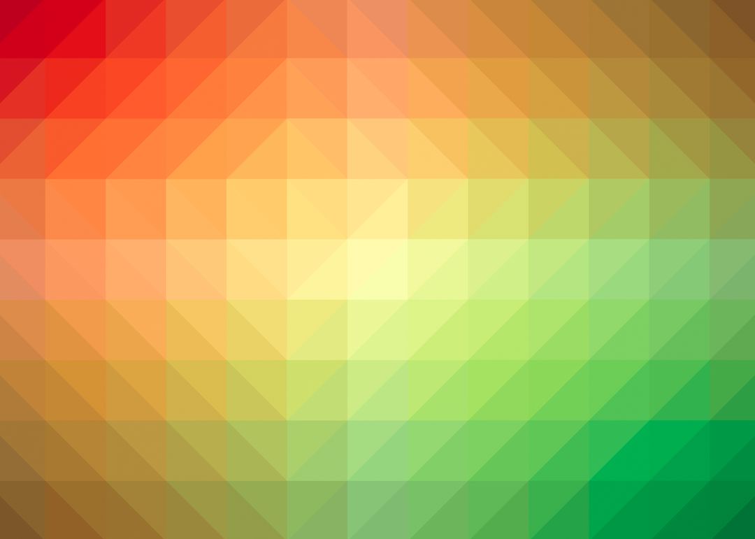 Radiating Low Poly Gradient Blending Warm to Cool Hues with Triangular Pattern