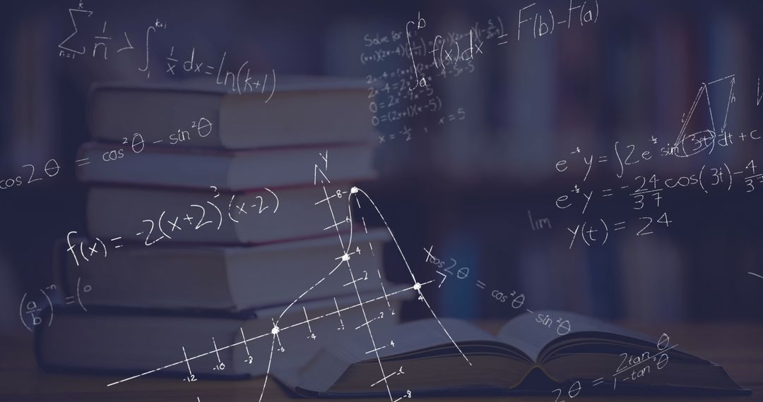 Books with Dynamic Math Equations and Graphs Overlay