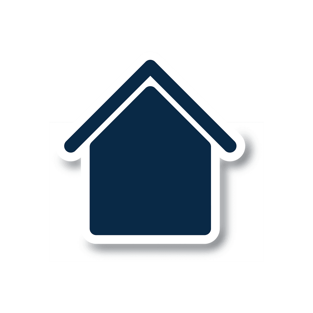 Black House Symbol on Transparent Background