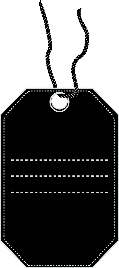 Black Tag on Transparent Background with Copy Space Lines - Download Free Stock Images Pikwizard.com