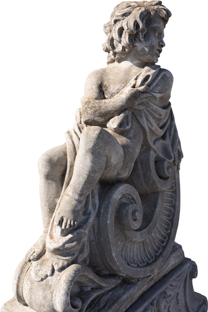 Weathered Grey Stone Cherub Statue Transparent PNG - Download Free Stock Images Pikwizard.com