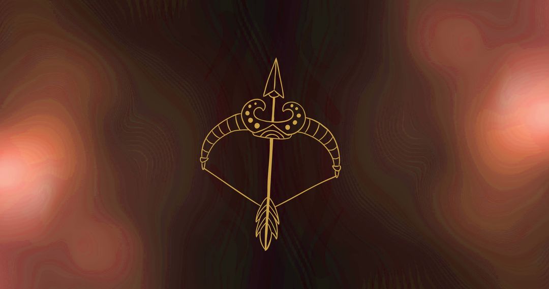 Sagittarius Zodiac Symbol with Abstract Light Background