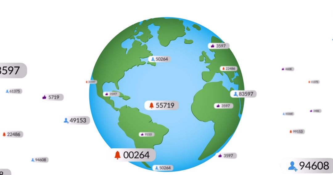 Global Data Connections and Alerts Concept Background