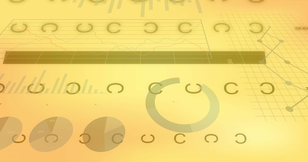 Abstract Financial Data Analysis in Orange Tones