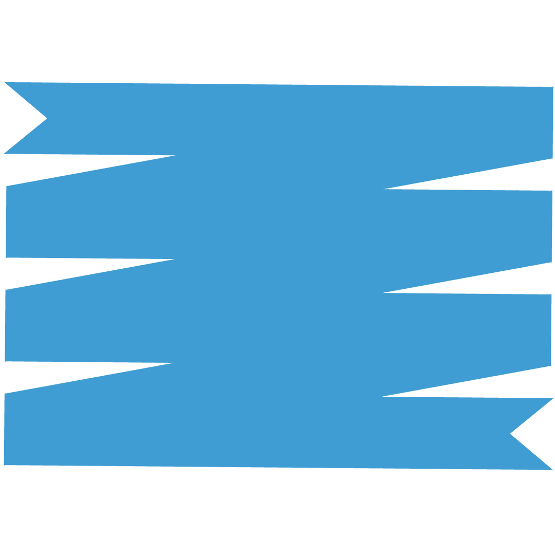 Blue Ribbon Banner on Transparent Background for Text Decoration