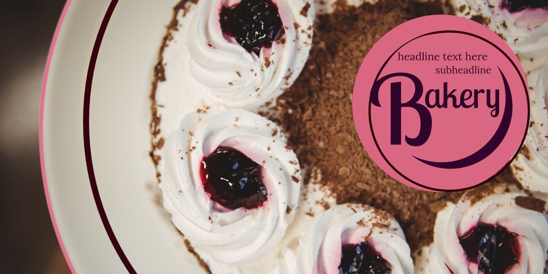 Tempting Cake Design for Bakery Promotion