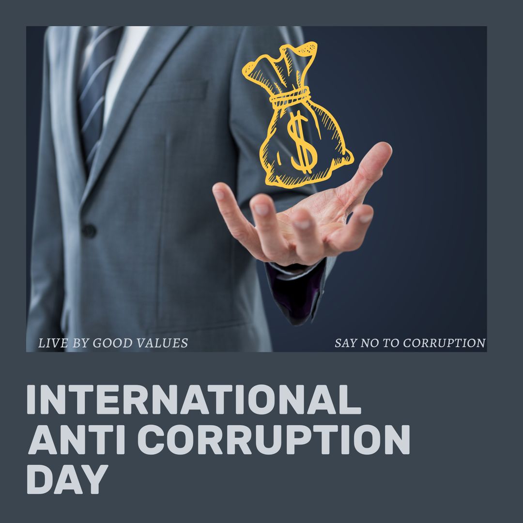 International Anti-Corruption Day Awareness with Businessman