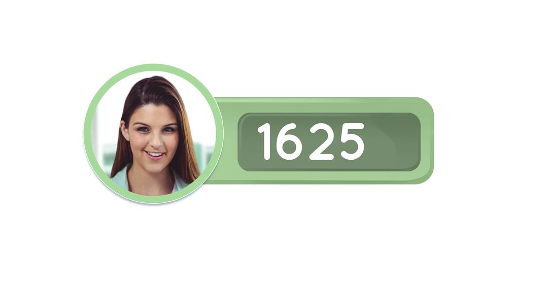 Social Media Follower Count with Smiling Woman Avatar