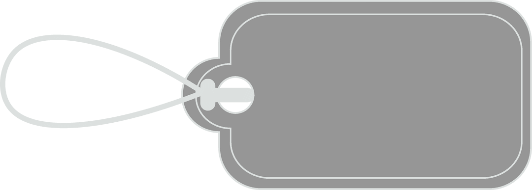 Blank Grey Label on Transparent Background for Shopping Concepts