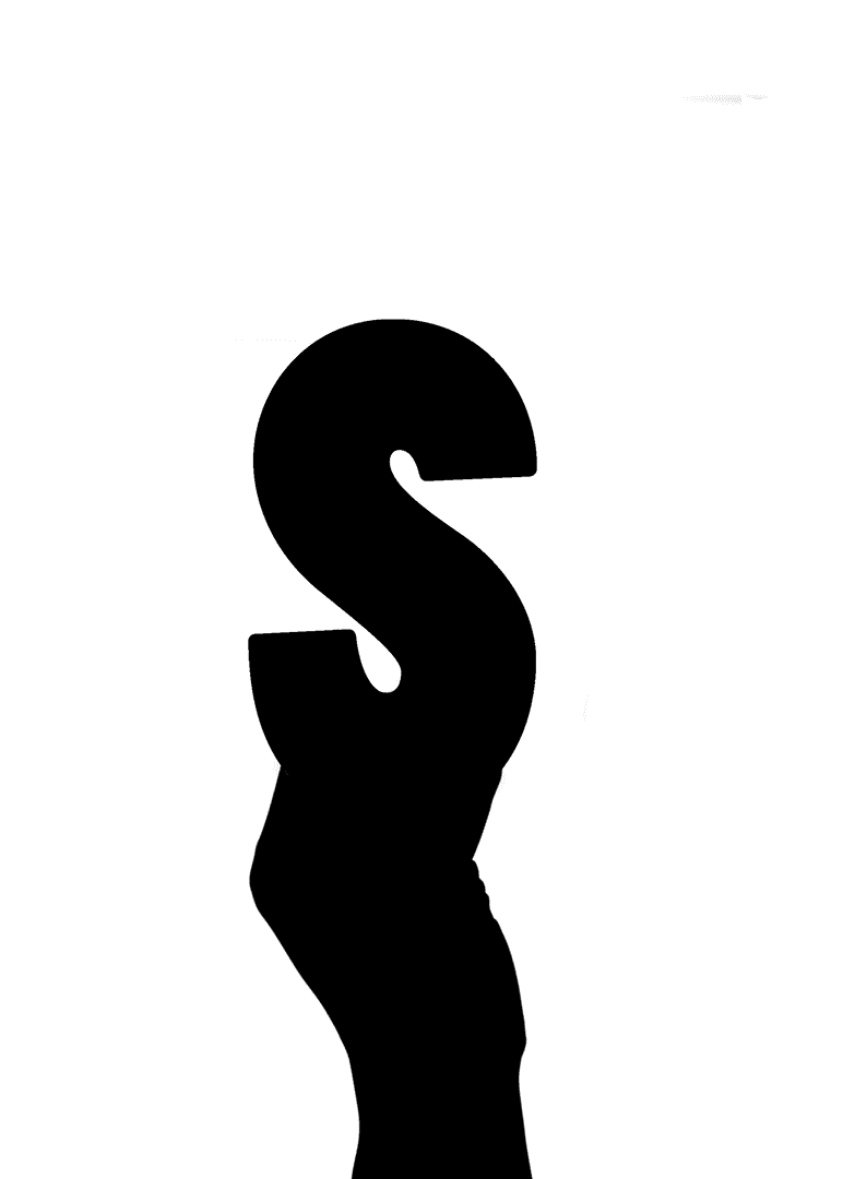 Hand Holding Letter S Transparent Background Illustration