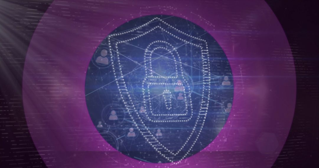 Digital security concept with network connections